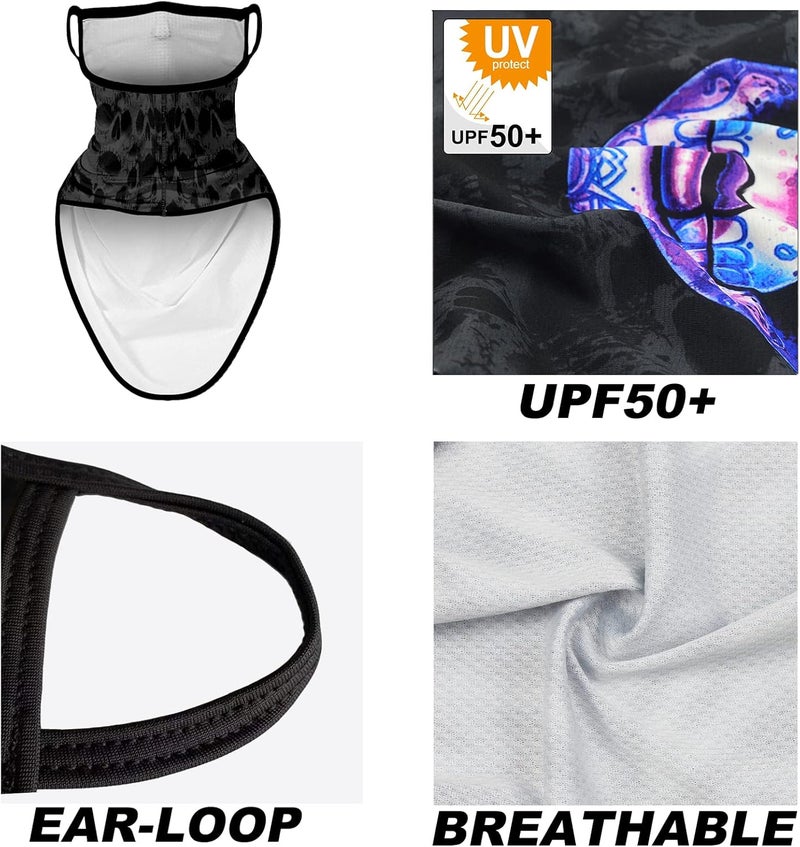 Obacle Bandana Face Mask with Ear Loops Neck Gaiter Face Mask Scarf Face Cover for Men Women - Image 3